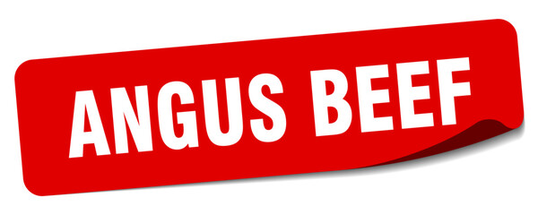 angus beef sticker. angus beef label