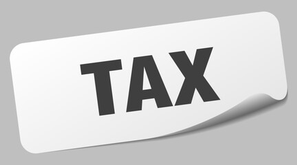 tax sticker. tax label