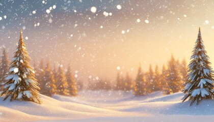 christmas snowy background with snow