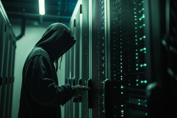 Cybersecurity Alert: Man with Hood Enters Data Center