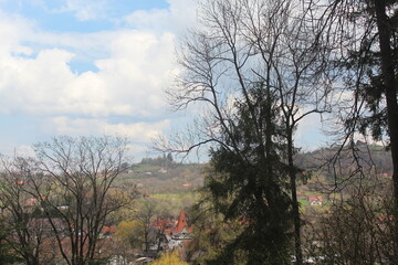 Bran Dracula Castle, Views of Bran and Carpathian Mountains.
Bran Romania