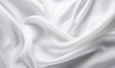 Obraz premium White background, silk fabric with a satin texture