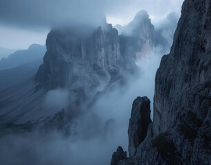 fog in the mountains