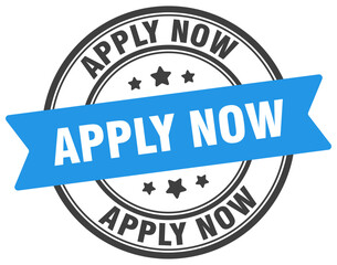 apply now stamp. apply now label on transparent background. round sign