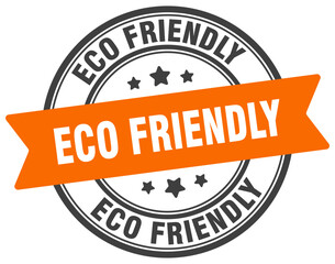 eco friendly stamp. eco friendly label on transparent background. round sign