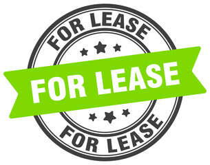 for lease stamp. for lease label on transparent background. round sign