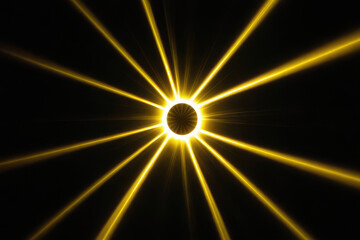 light lens decoration flash bright yellow color energy in dark space