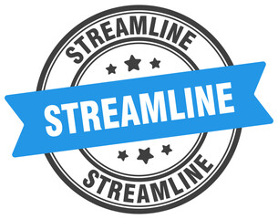 streamline stamp. streamline label on transparent background. round sign