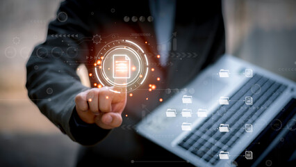 Corporate business technology.Document Management System (DMS), online documentation database and process automation to efficiently manage files, knowledge and documentation in enterprise with ERP.