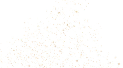 Gold star dust particle and sparkle light luxury design transparent background. Elegant stars sparkle glittering.