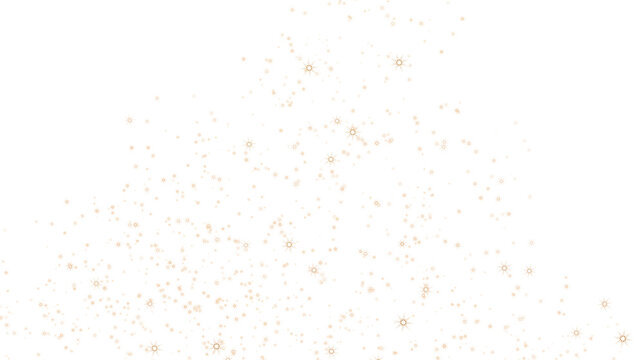 Gold star dust particle and sparkle light luxury design transparent background. Elegant stars sparkle glittering.