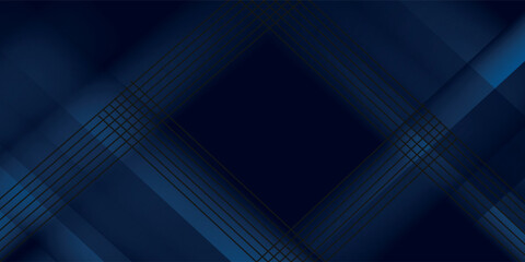 Dark blue modern business abstract background. - obrazy, fototapety, plakaty