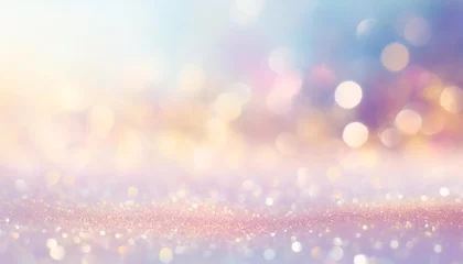 Foto op Canvas cute abstract multicolor pastel pink glitter sparkle background soft blue purple and white abstract gradient bokeh background © Lauren