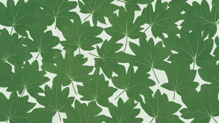 green leaves flying on a white background 