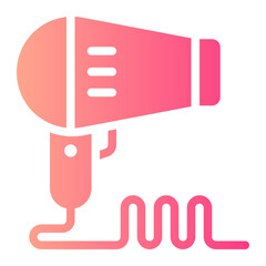 hair dryer gradient icon