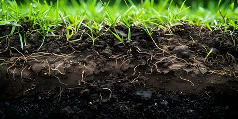 Poster Closeup image of soil cros. Concept Closeup Photography, Nature, Soil Texture © Ян Заболотний