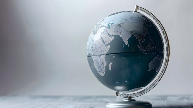 Focused Global Prominence - Minimalist Illuminated World Map Highlighting Business Reach and Connectivity