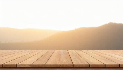 empty wood table at foreground with background for product placement brown wooden table isolated on background with clipping path
