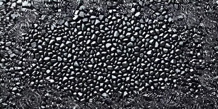 Selective Gravel with Water Ripple Effect Video Mockup for Construction Materials. Landscaping, video mocap for building materials website.