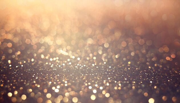black and copper glitter bokeh texture abstract background