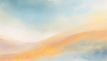 Fototapeta na wymiar pastel blue and orange watercolor abstract background