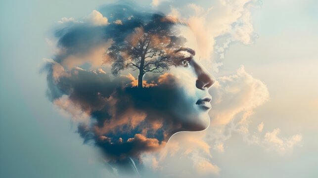 A Contemplative Moment in the Clouds:Exploring the Depths of Emotional Intelligence through Ethereal Imagery
