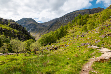 Fototapeta na wymiar Glencoe Scotland United Kingdom. Beautiful mountain landscape.