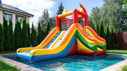 Inflatable Water Slide Bounce House for Kids