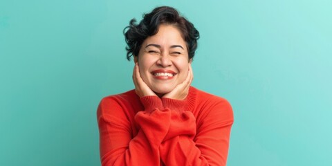 Obraz premium Joyful Central American Woman Smiling
