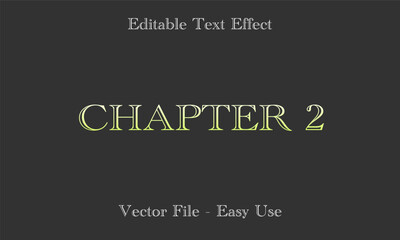 Editable Text Effect Gradient Style. Editable Font Vector