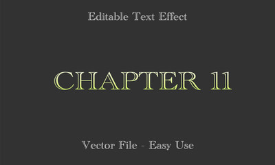 Editable Text Effect Gradient Style. Editable Font Vector