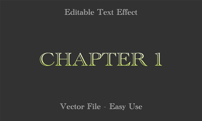 Editable Text Effect Gradient Style. Editable Font Vector