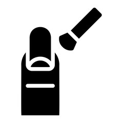 manicure glyph icon