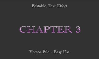 Editable Text Effect Gradient Style. Editable Font Vector