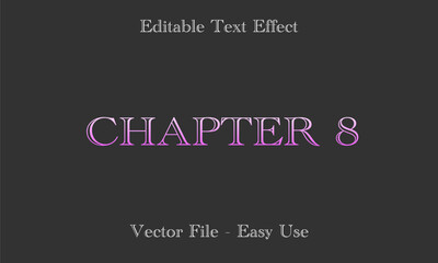 Editable Text Effect Gradient Style. Editable Font Vector
