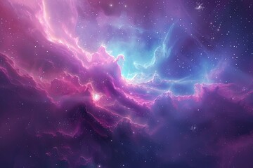 amazing nebula in deep space with stars - obrazy, fototapety, plakaty
