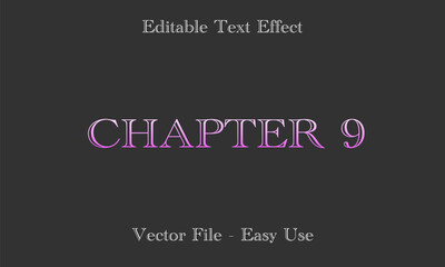 Editable Text Effect Gradient Style. Editable Font Vector