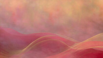 cutout shaped waved and warped in fuchsia and red smokey blur background banner