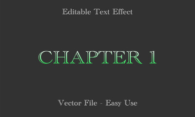 Editable Text Effect Gradient Style. Editable Font Vector