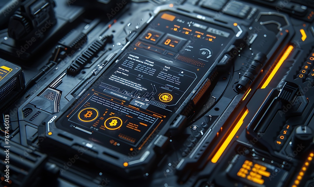 Poster Enhancing Blockchain Security, A Close-up of Cryptocurrency Wallet Interface on Smartphone