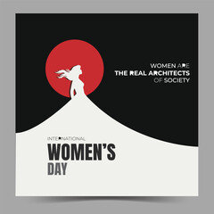 International Women's Day poster. Woman sign. Origami design template. Happy Mother's Day. 