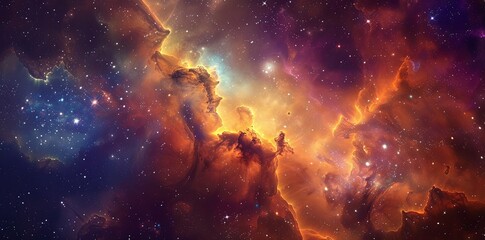 amazing nebula cloud, cosmic background - obrazy, fototapety, plakaty