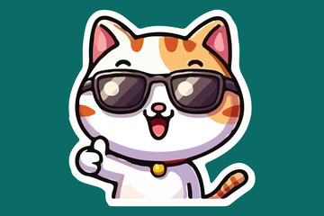 Cat Happy Sticker Digital Emoji update 2024 |
