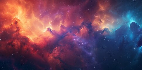amazing nebula cloud, cosmic background