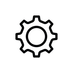 Machinery vector icon. Gear symbol. Cogwheel icon. Settings icon. Screw nut sign. Screw-nut sign. Isolated vector flat pictogram. Cog round symbol design. UX UI icon