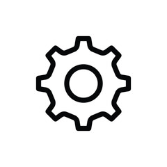 Machinery vector icon. Gear symbol. Cogwheel icon. Settings icon. Screw nut sign. Screw-nut sign. Isolated vector flat pictogram. Cog round symbol design. UX UI icon