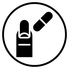 manicure glyph icon