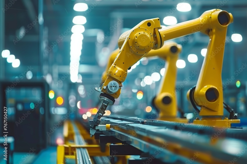 Poster innovative manufacturing: robotic arm operations optimizing workflows