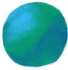 Watercolor wet painting colour blending bubble circle sphere brush texture illustration background art