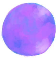Watercolor wet painting colour blending bubble circle sphere brush texture illustration background art